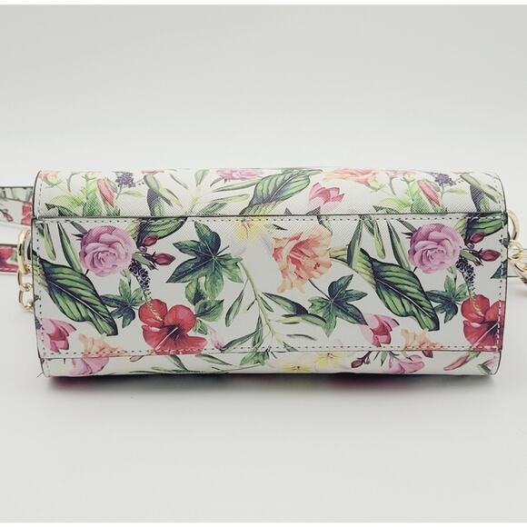 NWT Steve Madden‎ BLEXI White Tropical Floral Flower Crossbody Bag Handbag Purse - Picture 7 of 12